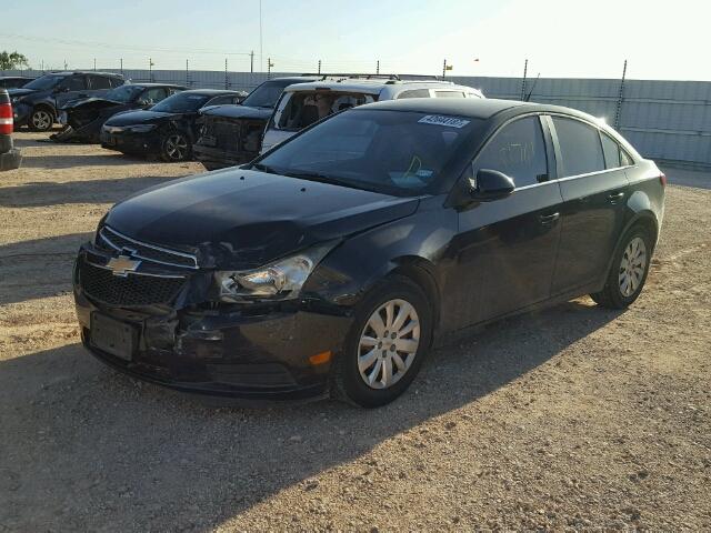 1G1PF5S95B7153191 - 2011 CHEVROLET CRUZE LT BLACK photo 2