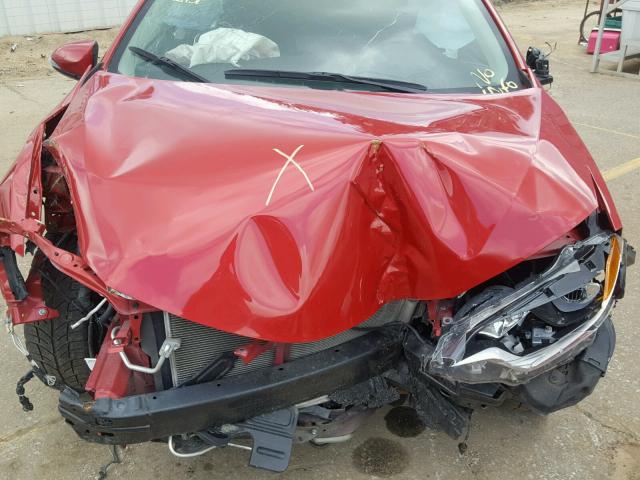 2T1BURHE3EC010763 - 2014 TOYOTA COROLLA L RED photo 7