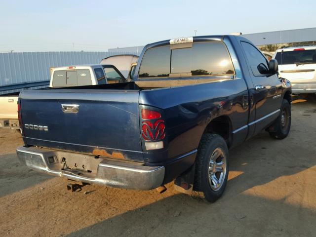 1D7HA16K22J170653 - 2002 DODGE RAM 1500 BLUE photo 4