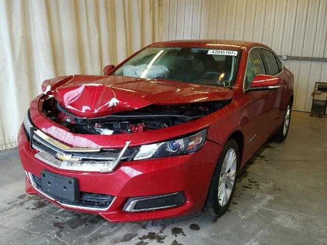 2G1115SL5F9268619 - 2015 CHEVROLET IMPALA LT RED photo 2