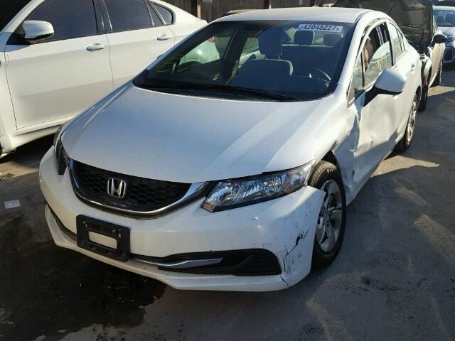 19XFB2F55DE276920 - 2013 HONDA CIVIC WHITE photo 2