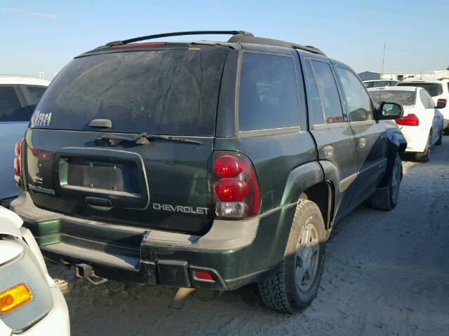 1GNDS13S742187110 - 2004 CHEVROLET TRAILBLAZE GREEN photo 4