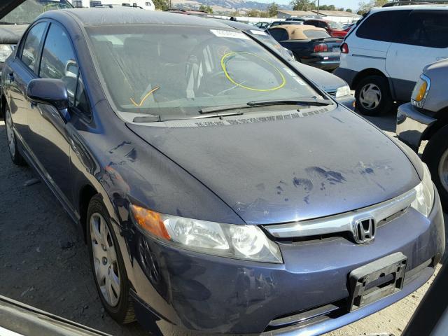 JHMFA16506S010569 - 2006 HONDA CIVIC LX BLUE photo 1