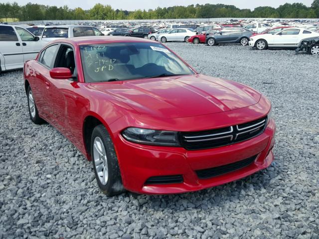 2C3CDXBG1FH776649 - 2015 DODGE CHARGER SE RED photo 1