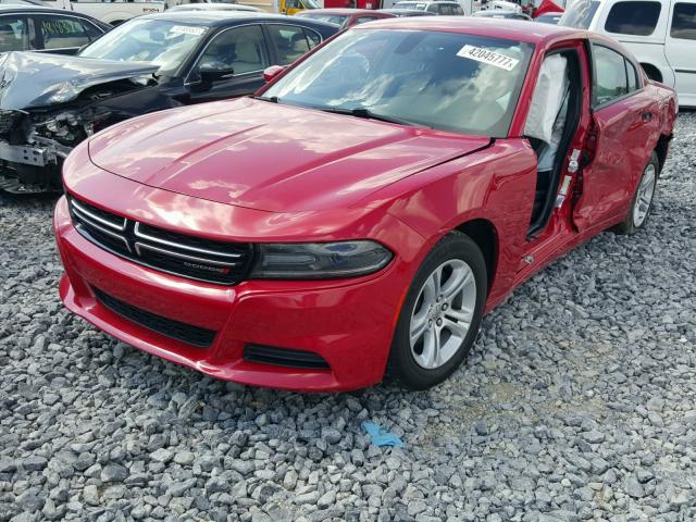2C3CDXBG1FH776649 - 2015 DODGE CHARGER SE RED photo 2