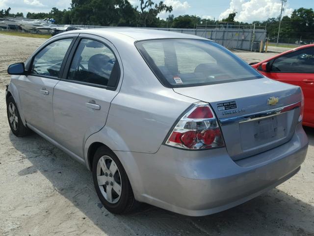 KL1TD56698B181147 - 2008 CHEVROLET AVEO BASE Argent photo 3