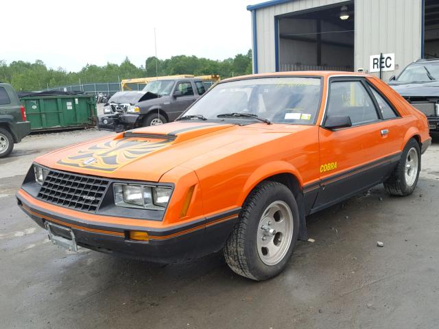 9F03F321295 - 1979 FORD MUST COBRA ORANGE photo 2