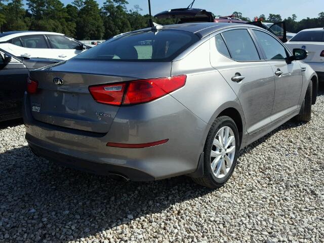 5XXGN4A75EG333545 - 2014 KIA OPTIMA GRAY photo 4