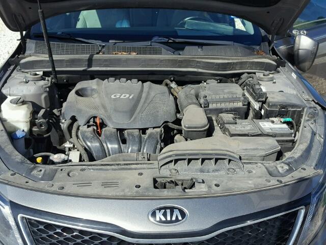 5XXGN4A75EG333545 - 2014 KIA OPTIMA GRAY photo 7