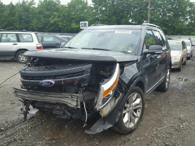 1FM5K8F84EGA09970 - 2014 FORD EXPLORER L BLACK photo 2