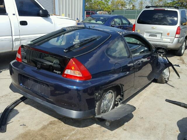 JHMZE14714T000016 - 2004 HONDA INSIGHT BLUE photo 4