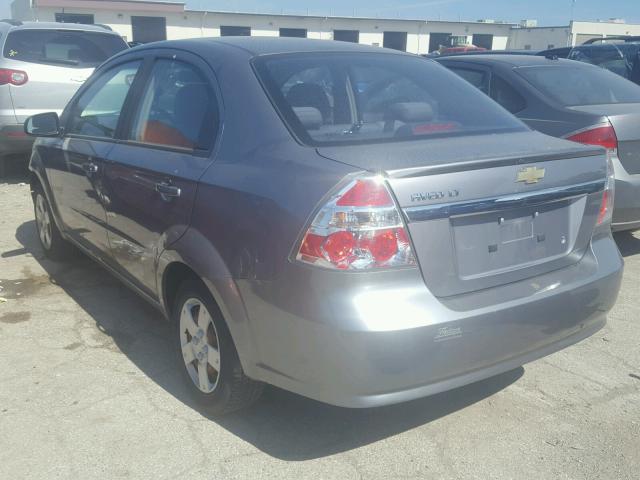 KL1TD5DE4AB118165 - 2010 CHEVROLET AVEO LS SILVER photo 3