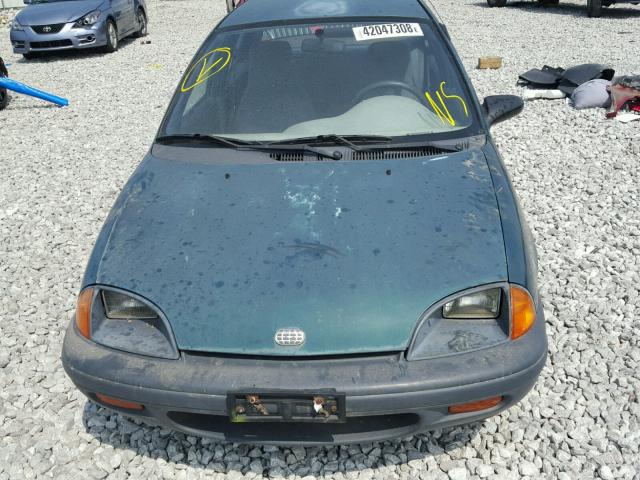 2C1MR5295T6710343 - 1996 GEO METRO BASE GREEN photo 9