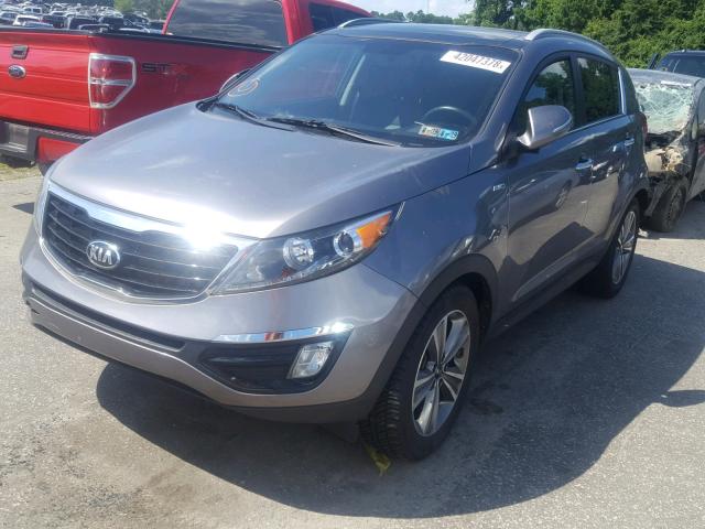 KNDPCCA67E7563457 - 2014 KIA SPORTAGE S GRAY photo 2