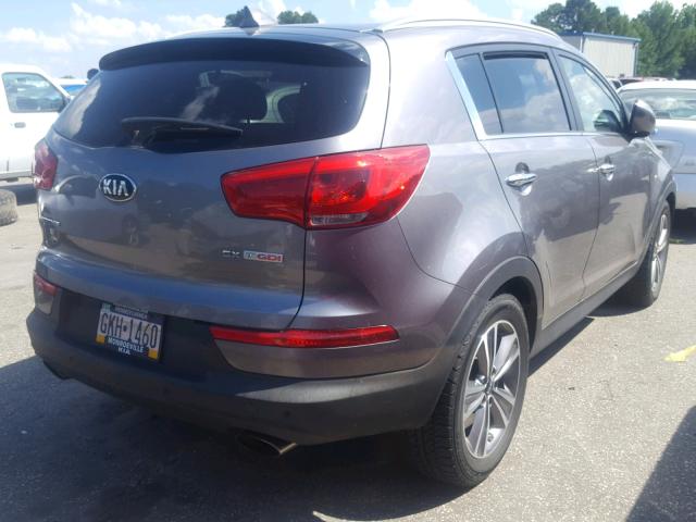 KNDPCCA67E7563457 - 2014 KIA SPORTAGE S GRAY photo 4