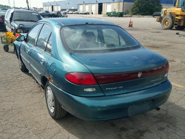 1MELM13P5VW604775 - 1997 MERCURY TRACER GREEN photo 3