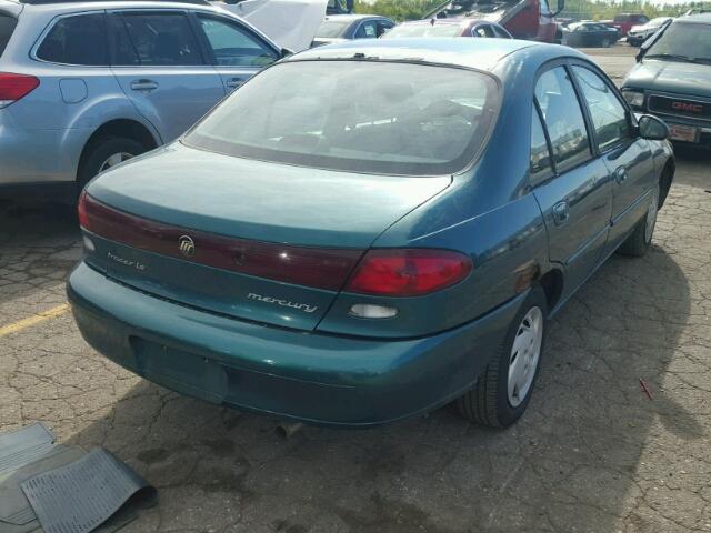 1MELM13P5VW604775 - 1997 MERCURY TRACER GREEN photo 4