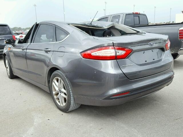 1FA6P0H7XE5355474 - 2014 FORD FUSION GRAY photo 3