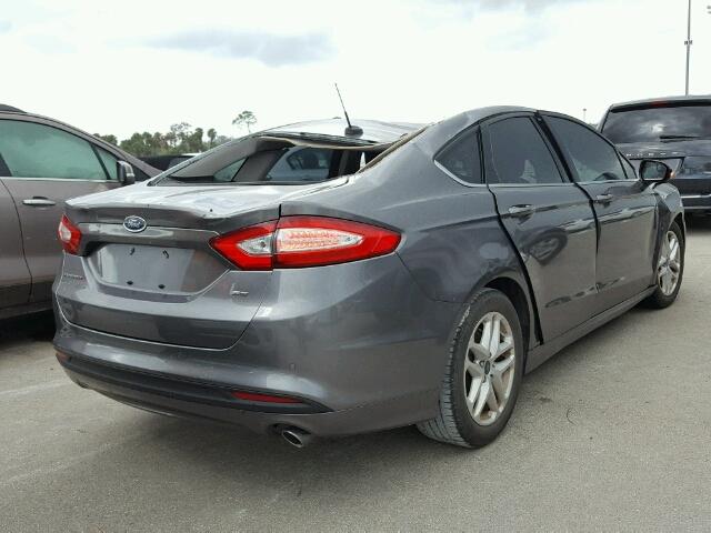 1FA6P0H7XE5355474 - 2014 FORD FUSION GRAY photo 4