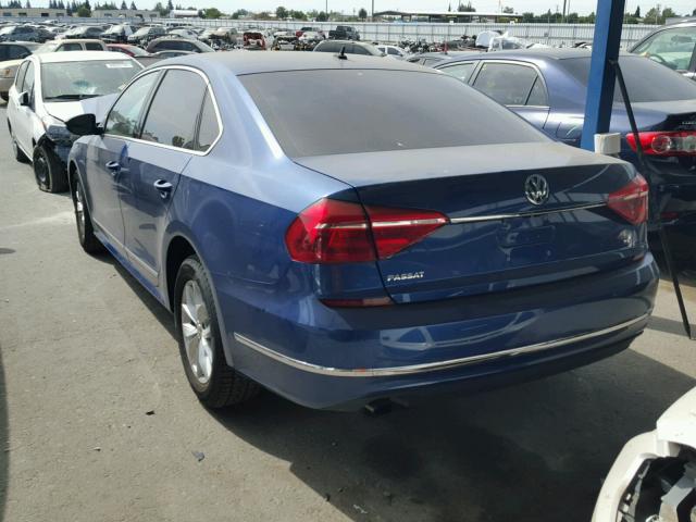 1VWAS7A33GC066967 - 2016 VOLKSWAGEN PASSAT S BLUE photo 3