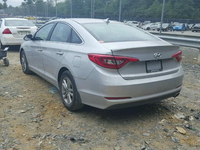 5NPE24AF5GH304688 - 2016 HYUNDAI SONATA SE GRAY photo 3