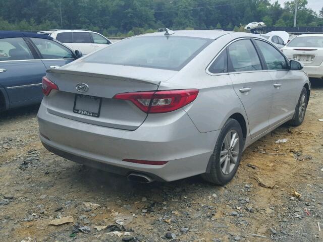 5NPE24AF5GH304688 - 2016 HYUNDAI SONATA SE GRAY photo 4