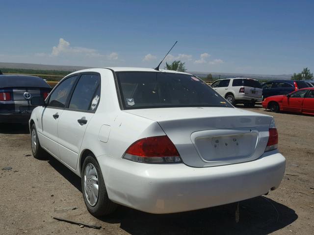 JA3AJ26E35U021522 - 2005 MITSUBISHI LANCER ES WHITE photo 3