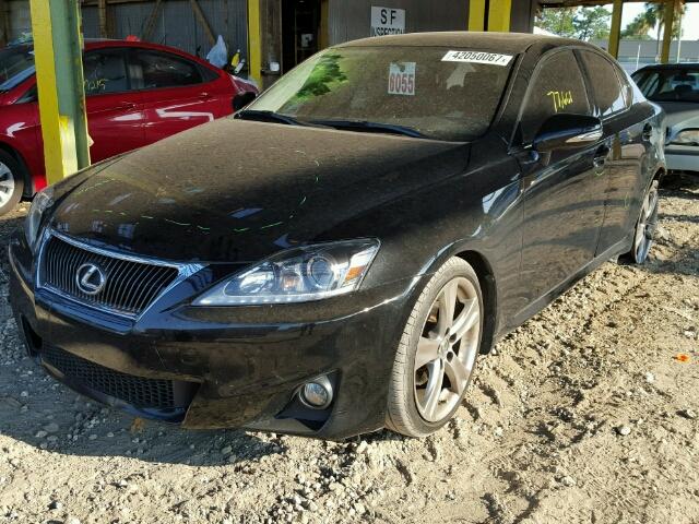 JTHBF5C20B5149594 - 2011 LEXUS IS 250 BLACK photo 2