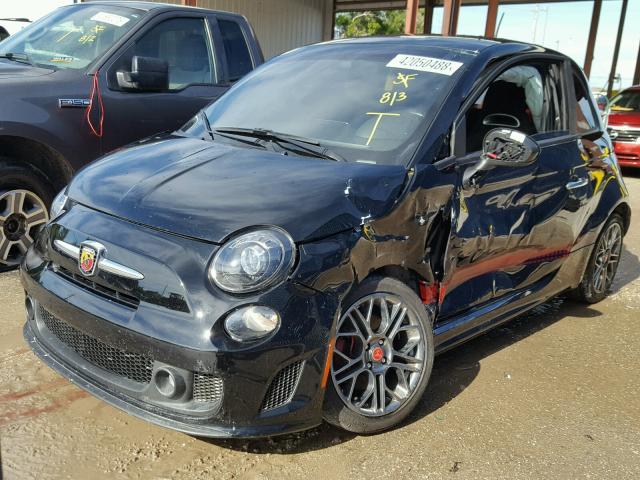 3C3CFFFH8HT565756 - 2017 FIAT 500 ABARTH BLACK photo 2