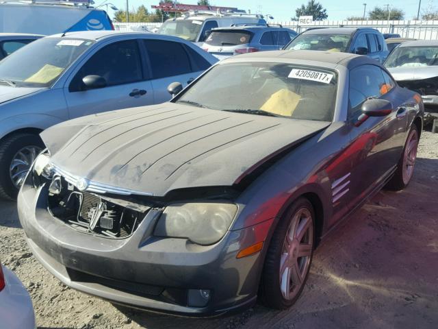 1C3AN69L74X000696 - 2004 CHRYSLER CROSSFIRE GRAY photo 2