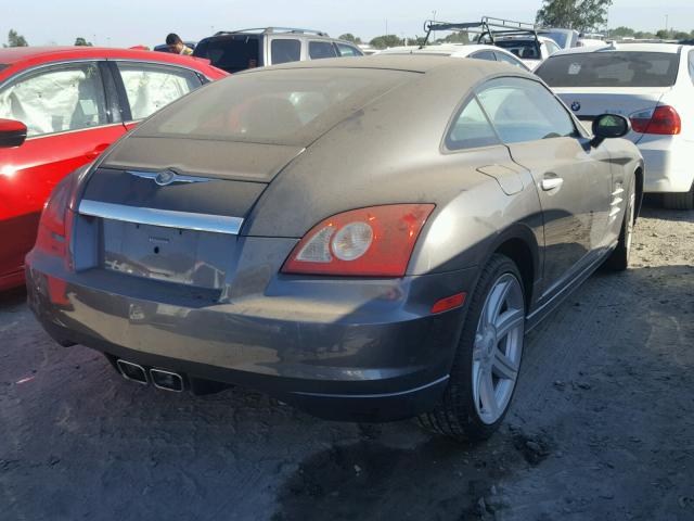 1C3AN69L74X000696 - 2004 CHRYSLER CROSSFIRE GRAY photo 4