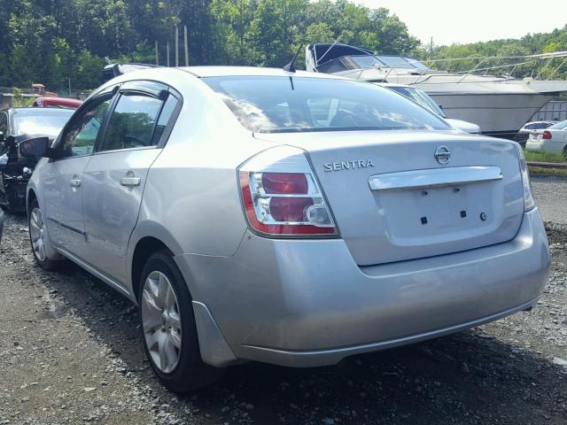 3N1AB6AP7AL614080 - 2010 NISSAN SENTRA 2.0 SILVER photo 3