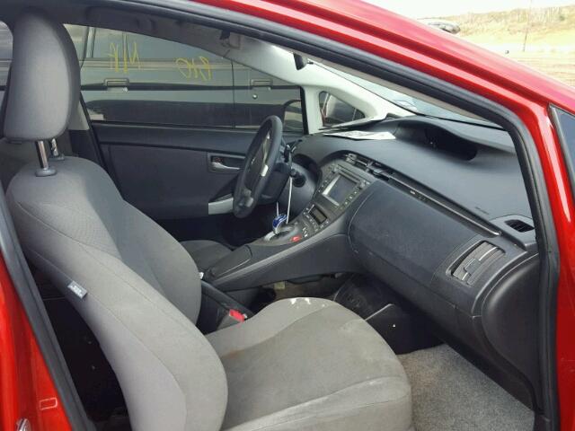 JTDKN3DU9D5697900 - 2013 TOYOTA PRIUS RED photo 5