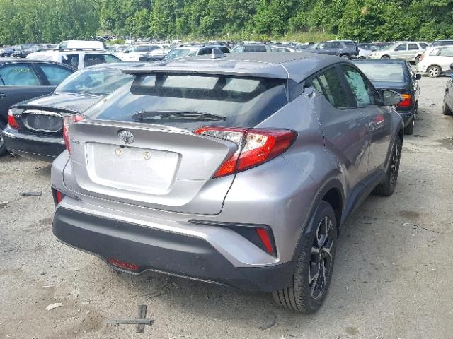 NMTKHMBX0JR039607 - 2018 TOYOTA C-HR XLE GRAY photo 4