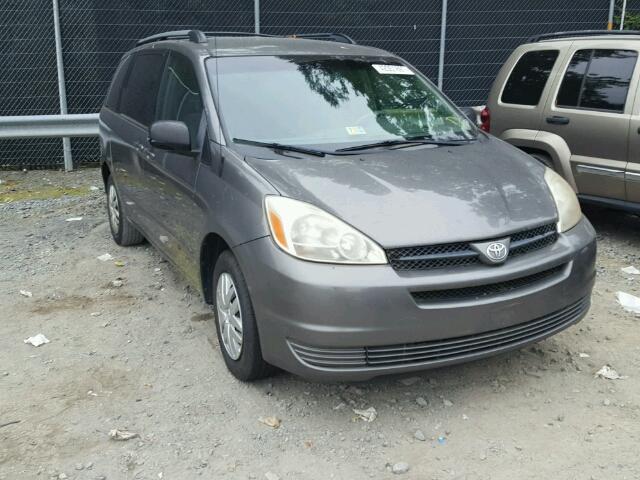 5TDZA23C05S289312 - 2005 TOYOTA SIENNA CE CHARCOAL photo 1