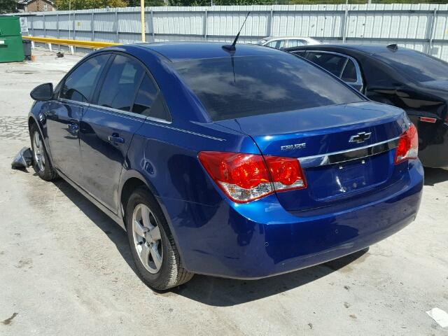 1G1PF5SC9C7335571 - 2012 CHEVROLET CRUZE LT BLUE photo 3