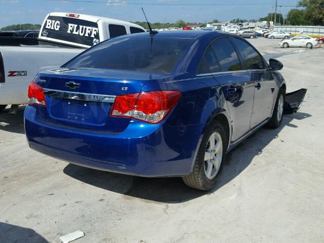 1G1PF5SC9C7335571 - 2012 CHEVROLET CRUZE LT BLUE photo 4