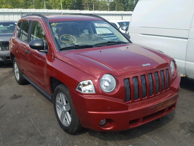 1J8FF47W78D512958 - 2008 JEEP COMPASS SP RED photo 1