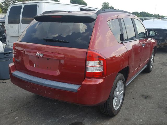 1J8FF47W78D512958 - 2008 JEEP COMPASS SP RED photo 4