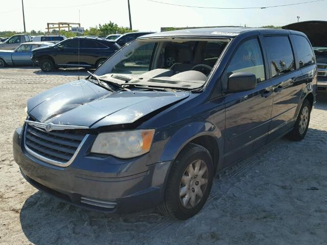 2A8HR44H78R652916 - 2008 CHRYSLER TOWN & COU BLUE photo 2