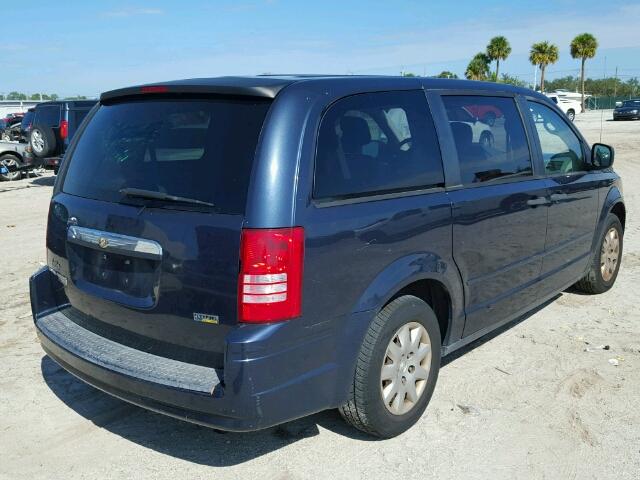 2A8HR44H78R652916 - 2008 CHRYSLER TOWN & COU BLUE photo 4