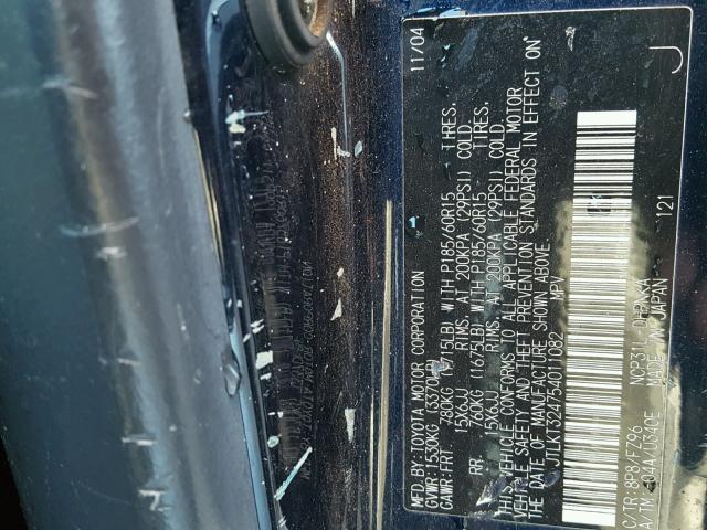 JTLKT324754011082 - 2005 TOYOTA SCION XB 紫色 照片 10