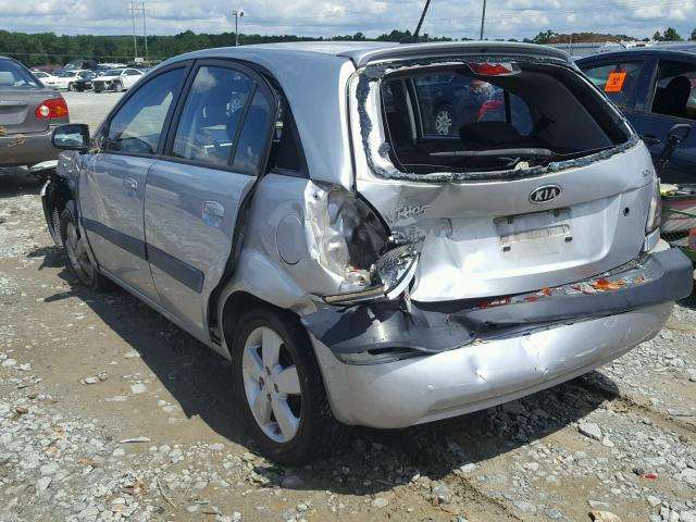 KNADE243496517487 - 2009 KIA RIO 5 SX SILVER photo 3