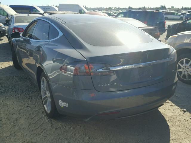 5YJSA1CG5DFP19823 - 2013 TESLA MODEL S GRAY photo 3