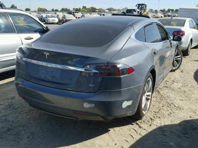 5YJSA1CG5DFP19823 - 2013 TESLA MODEL S GRAY photo 4