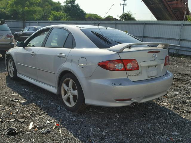 1YVFP84D045N93735 - 2004 MAZDA 6 S SILVER photo 3