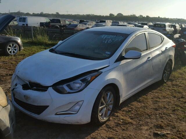 5NPDH4AE8FH630534 - 2015 HYUNDAI ELANTRA WHITE photo 2