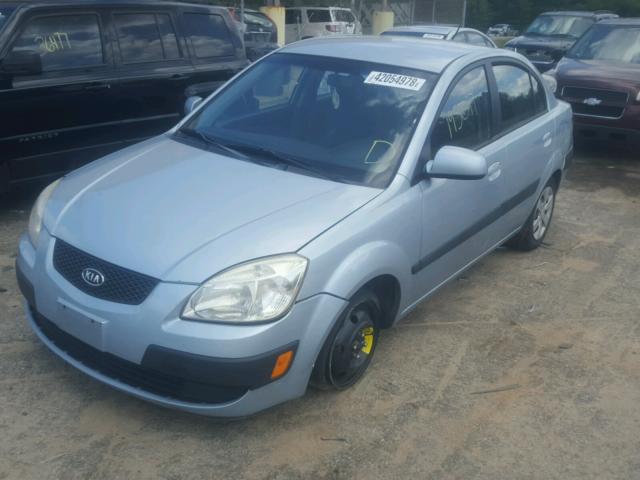 KNADE123686341392 - 2008 KIA RIO BASE BLUE photo 2