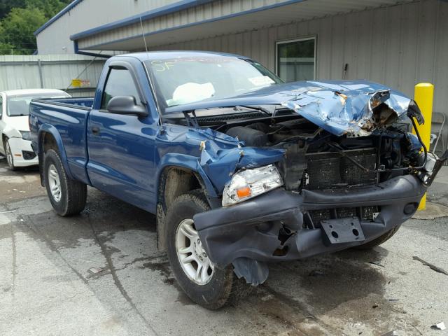 1D7GG16K94S561547 - 2004 DODGE DAKOTA SXT BLUE photo 1