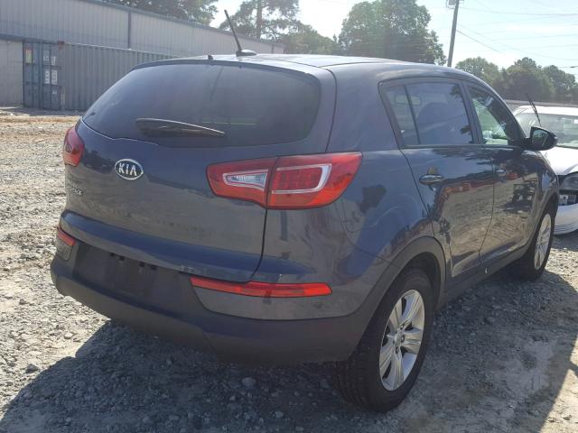 KNDPB3A21C7210497 - 2012 KIA SPORTAGE B BLUE photo 4